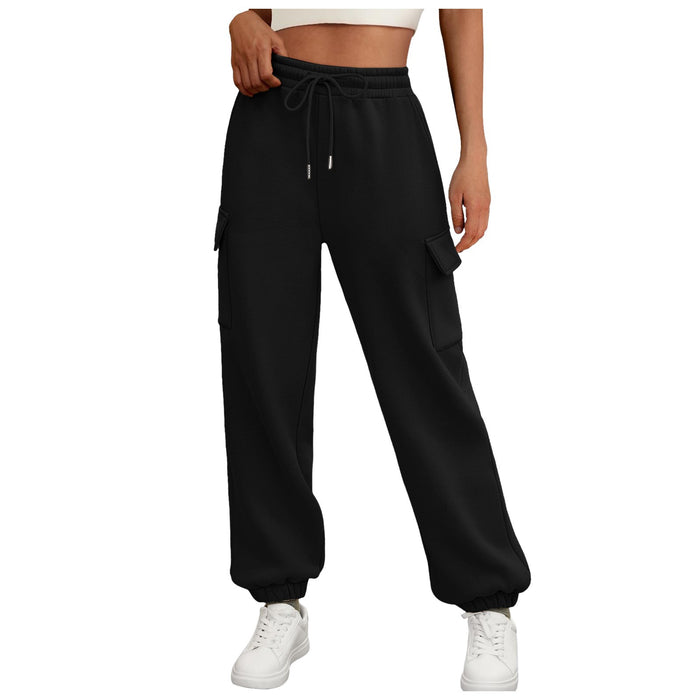 Abigail | High-Waist Fleece-Lined Cargo Sweatpants with Pockets