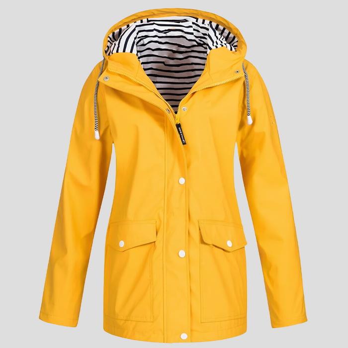 Women's Hooded Rain Jacket Water-Resistant Windproof