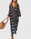 Sophie | Elegant Boho Striped Maxi Dress