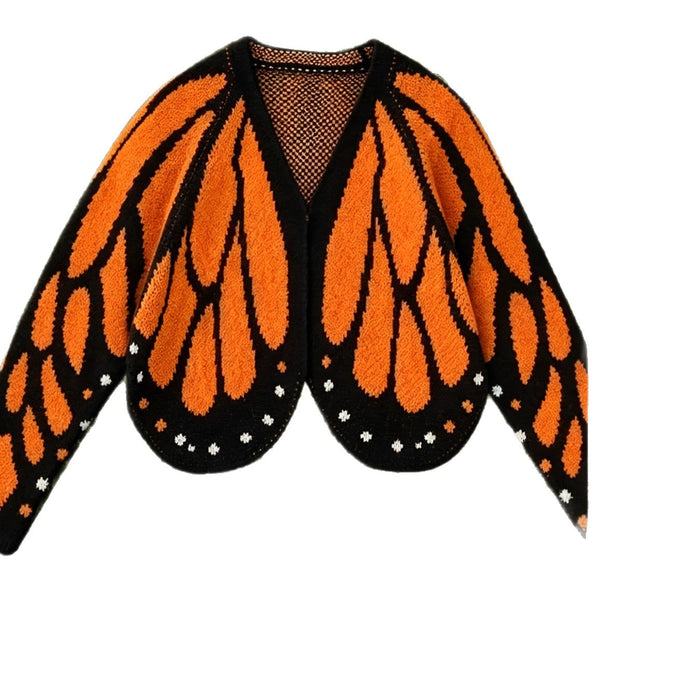 Mia | Butterfly Knit Cardigan with Open Front and Batwing Sleeves