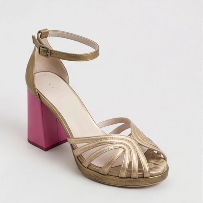 Women's Strappy Platform Heels with Ankle Strap