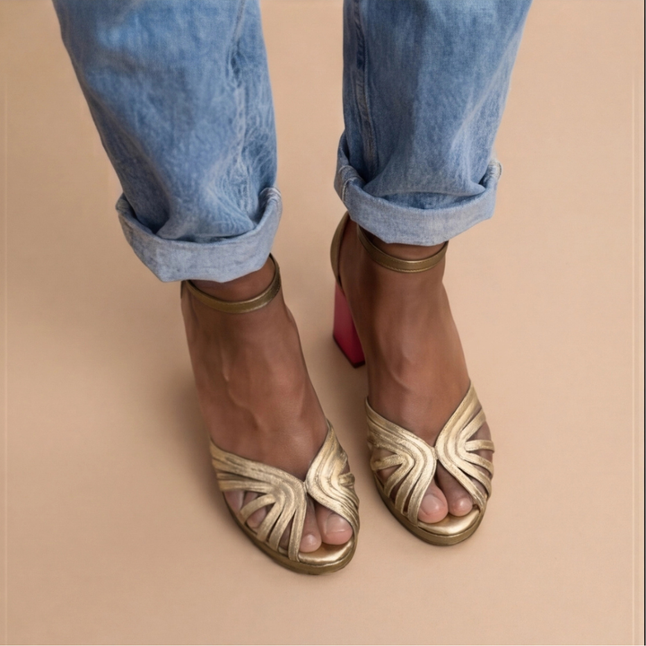 Noelyrah | Gold Block Heel