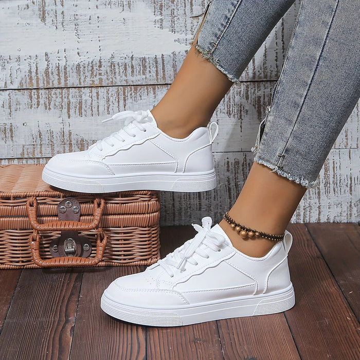 Women's Low-Top Sneakers with Lace-Up Closure