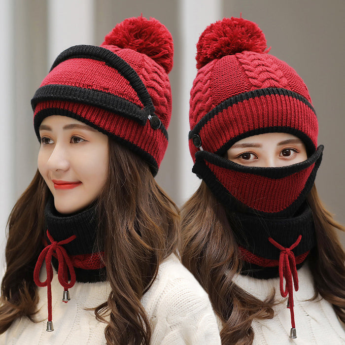 Savannah | 3-Piece Knit Beanie, Face Mask and Neck Warmer Set