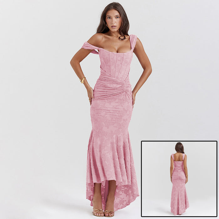 Quinn | Off-Shoulder Ruched Mermaid Maxi Dress