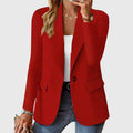 Women's Blazer with Structured Design for Office Wear
