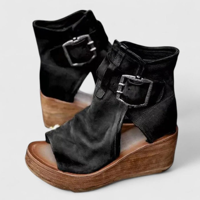Women's Orthopedic Boots with Buckle Strap for Everyday Wear