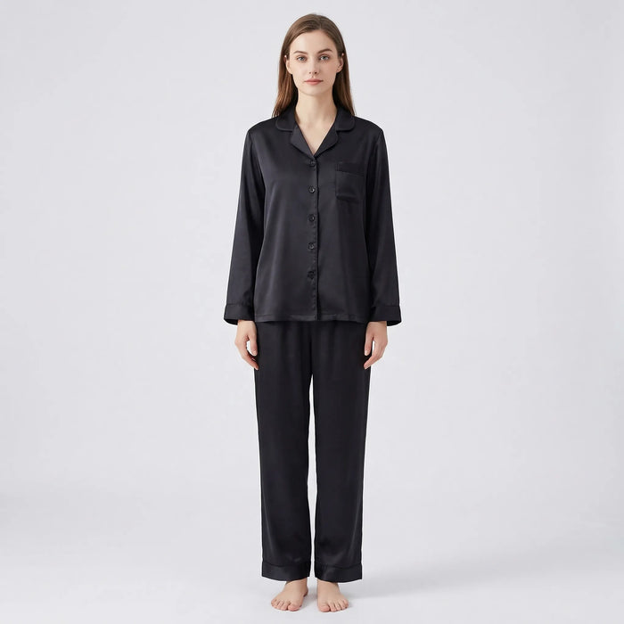 Women's Long Sleeve Pajama Set with Button Front