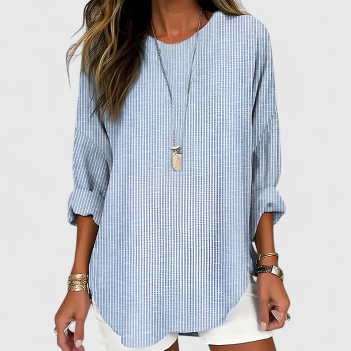 Women's Blouse with Crew Neck for Everyday Wear