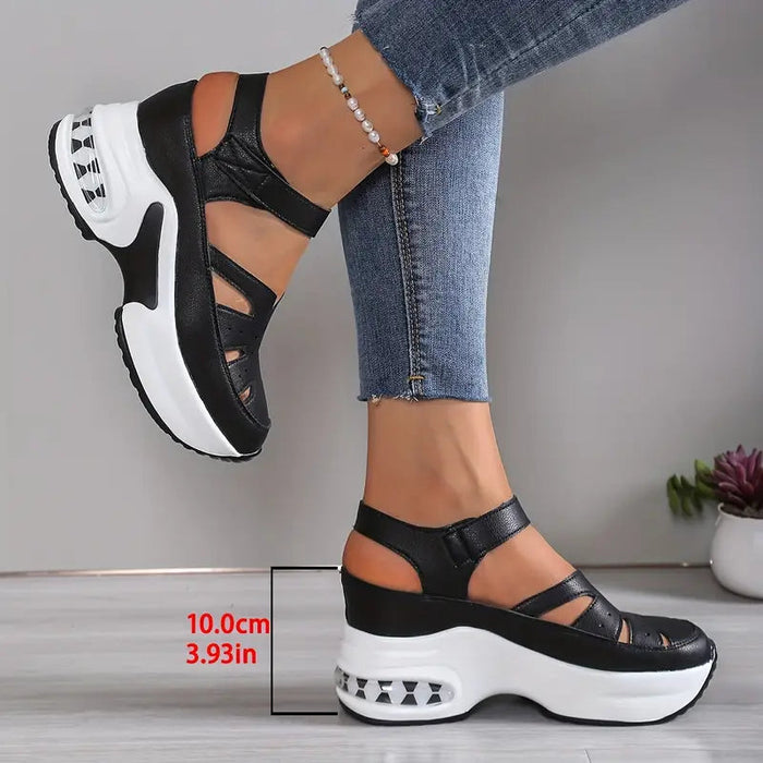Women's Platform Mary Jane Shoes with Cutout Detail