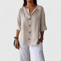 Women's Blouse with Button Front for Office Wear