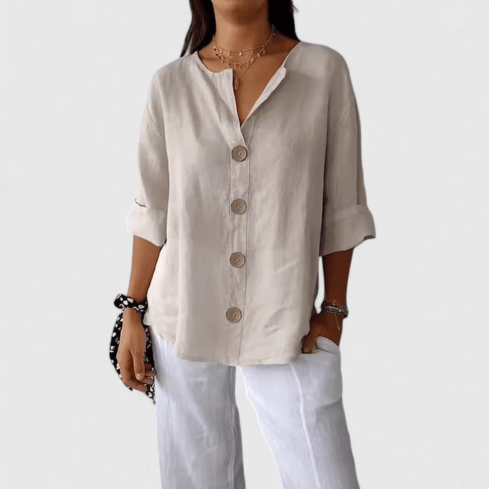 Women's Blouse with Button Front for Office Wear