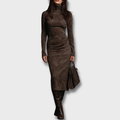 Sophie | Elegant Suede Maxi Dress
