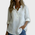 Sarah | Ruffle Collar Floral Shirt