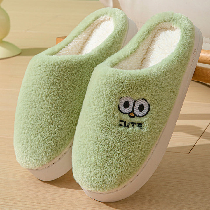 Cute Big-Eye Cartoon Slippers for Couples, Warm and Non-Slip