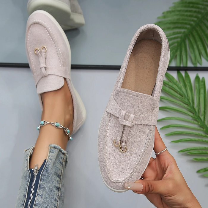 Women's Loafer Slip-On with Bow Detail Flat
