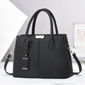 Structured vegan leather tote bag