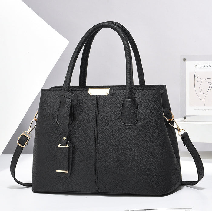 Avery | Structured Vegan Leather Tote with Shoulder Strap
