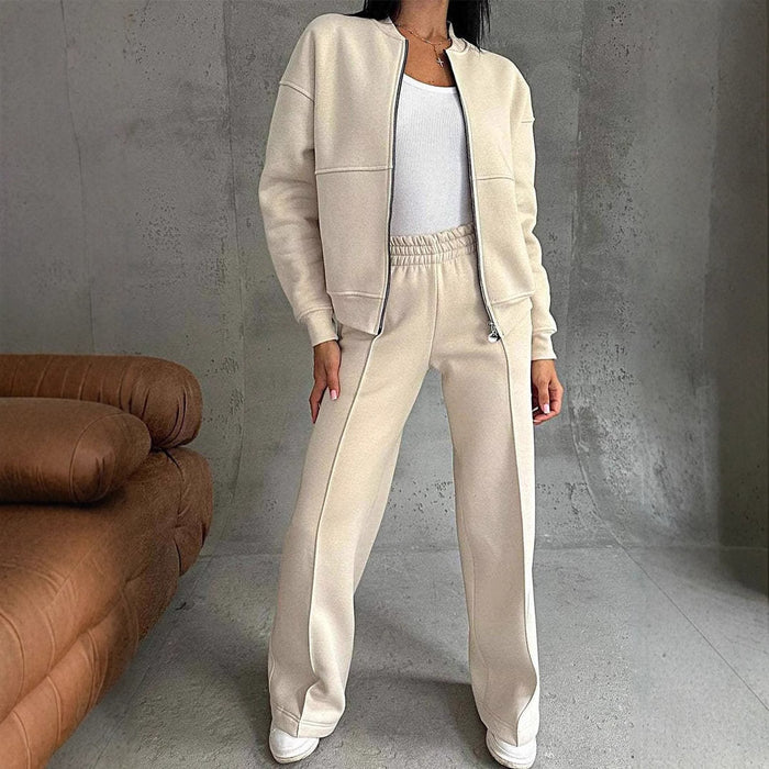 Quinn | Zip-Up Jacket and Wide-Leg Pants Set for Women