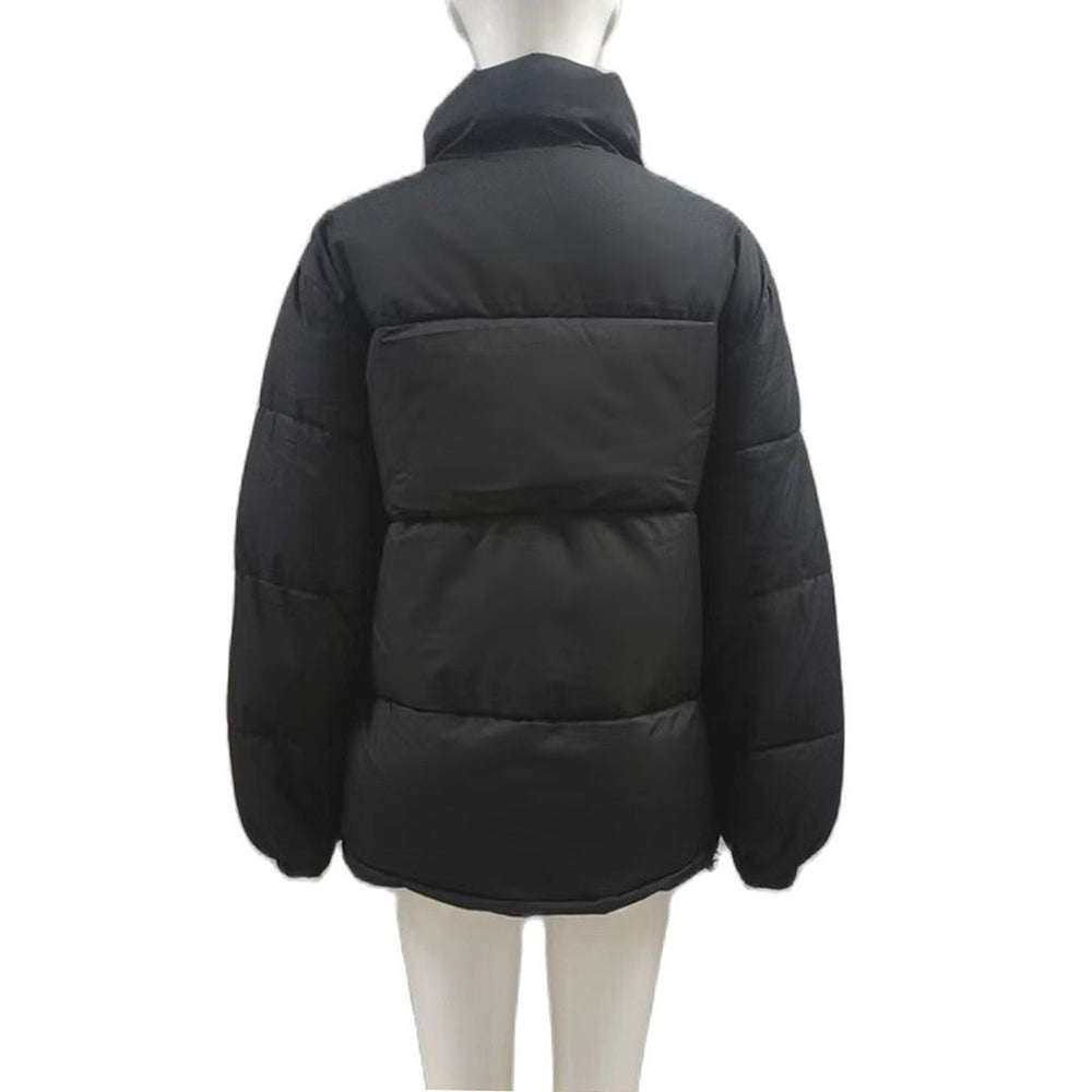 Windproof Padded Winter Coat for Women, Warm Loose Jacket