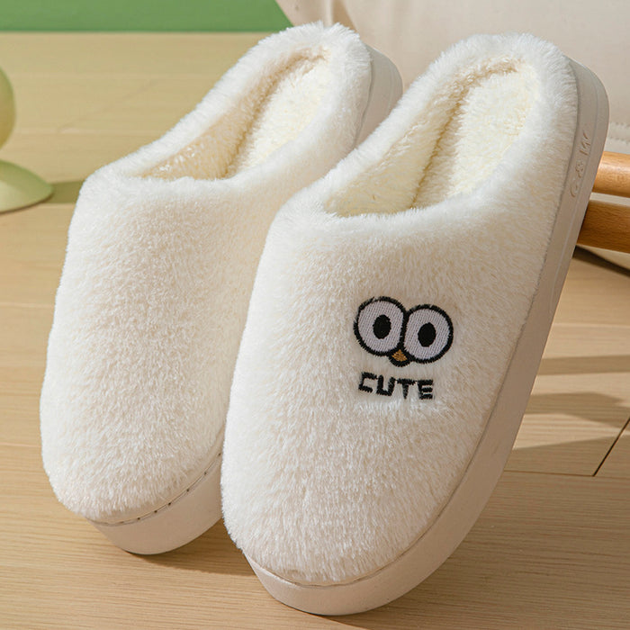 Riley | Cute Big-Eye Plush Slippers, Warm and Non-Slip