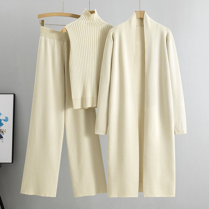 Madison | Three-Piece Knit Set with Vest, Cardigan and Pants