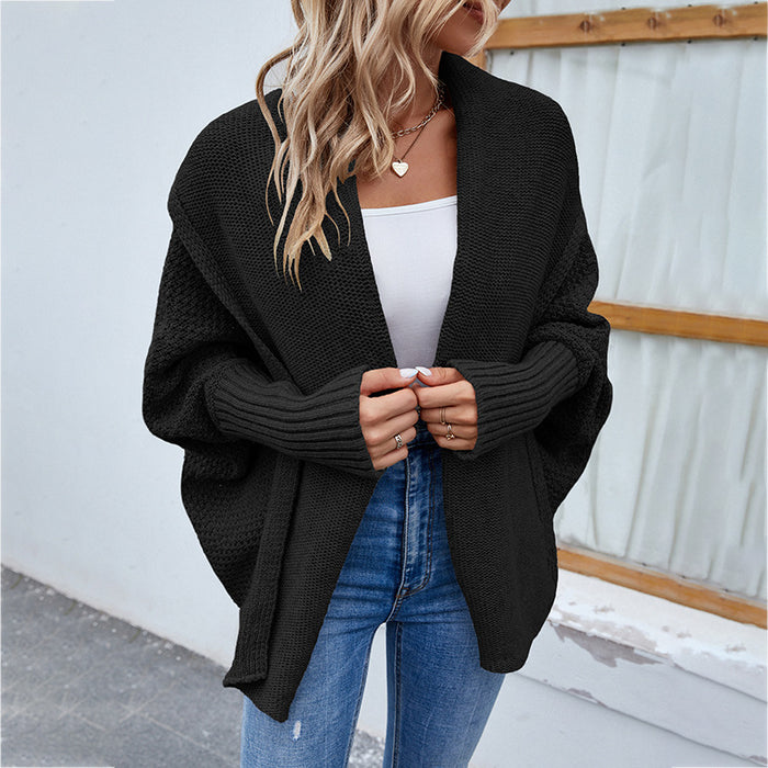 Amanda | Oversized Batwing Cardigan with Wide Lapel Collar
