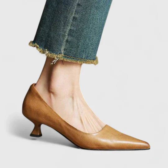 Women's Heels with Orthopedic Block Heel for Office Wear